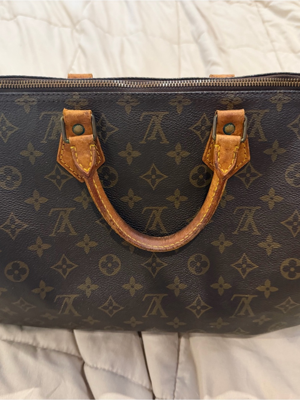 Louis Vuitton Monogram Top-Handle Bag - Brown Tan
